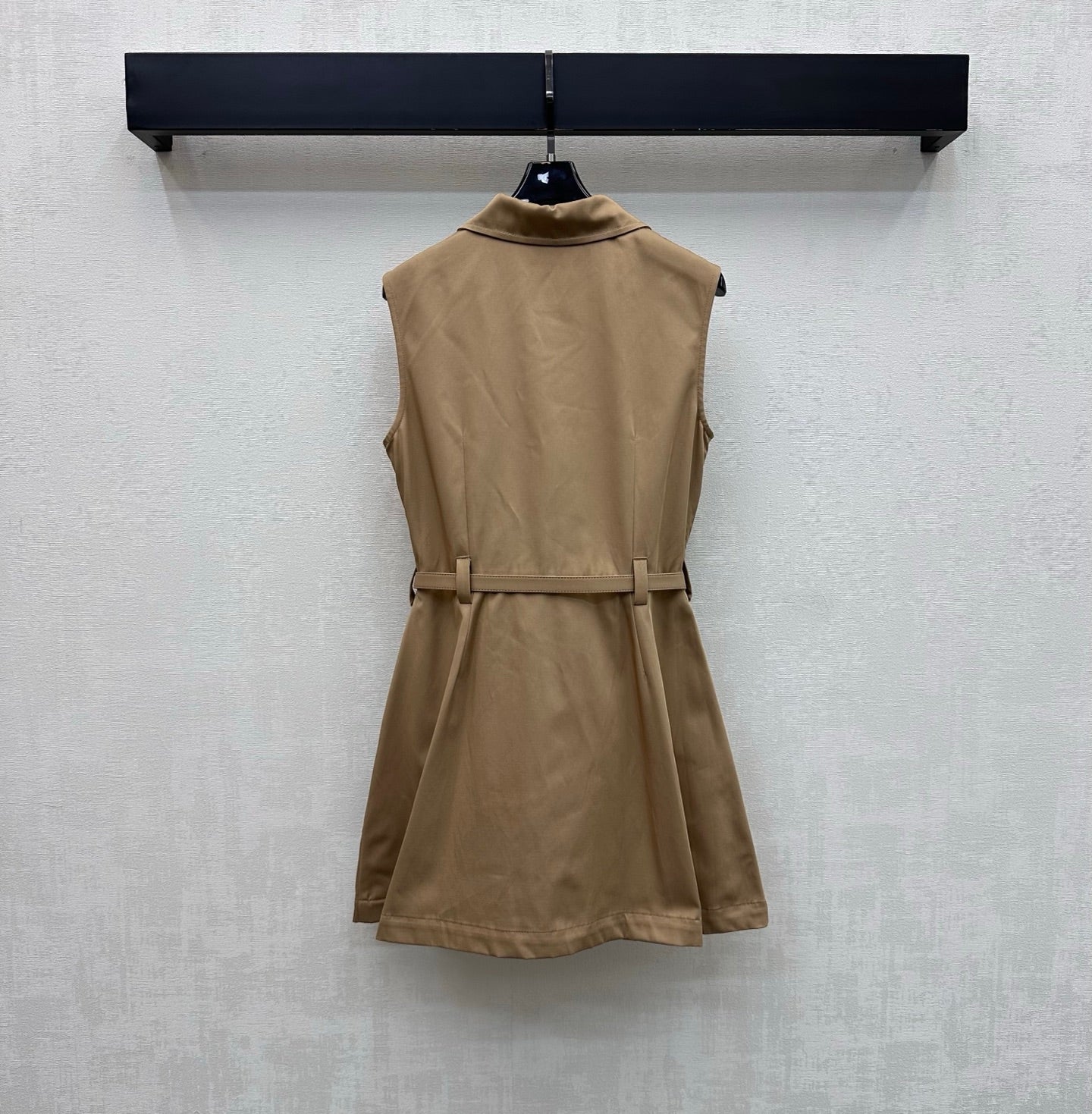 Belted Collared Dress