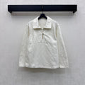 Quilted Denim Collared Top