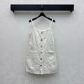 Quilted Denim Slip Dress