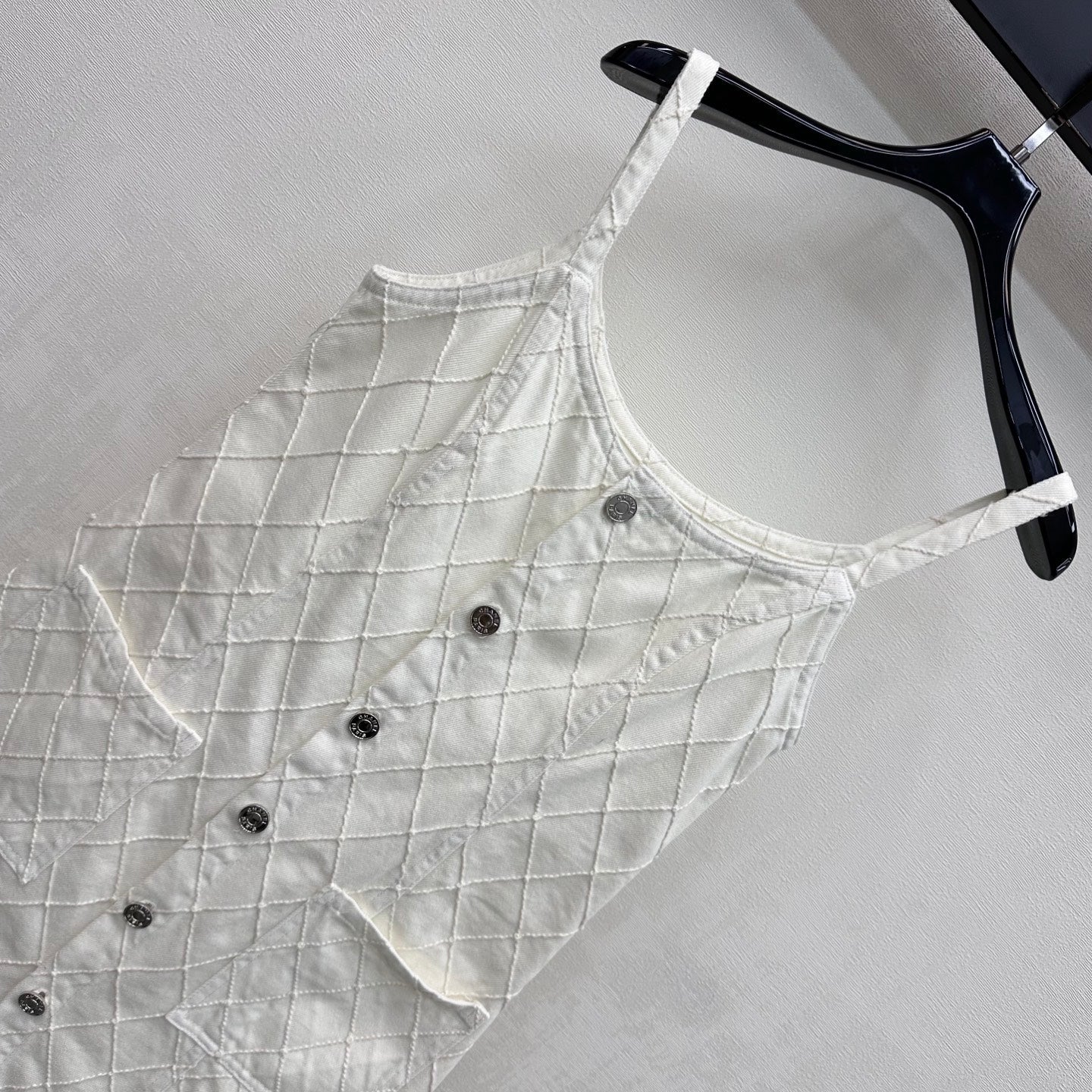 Quilted Denim Slip Dress