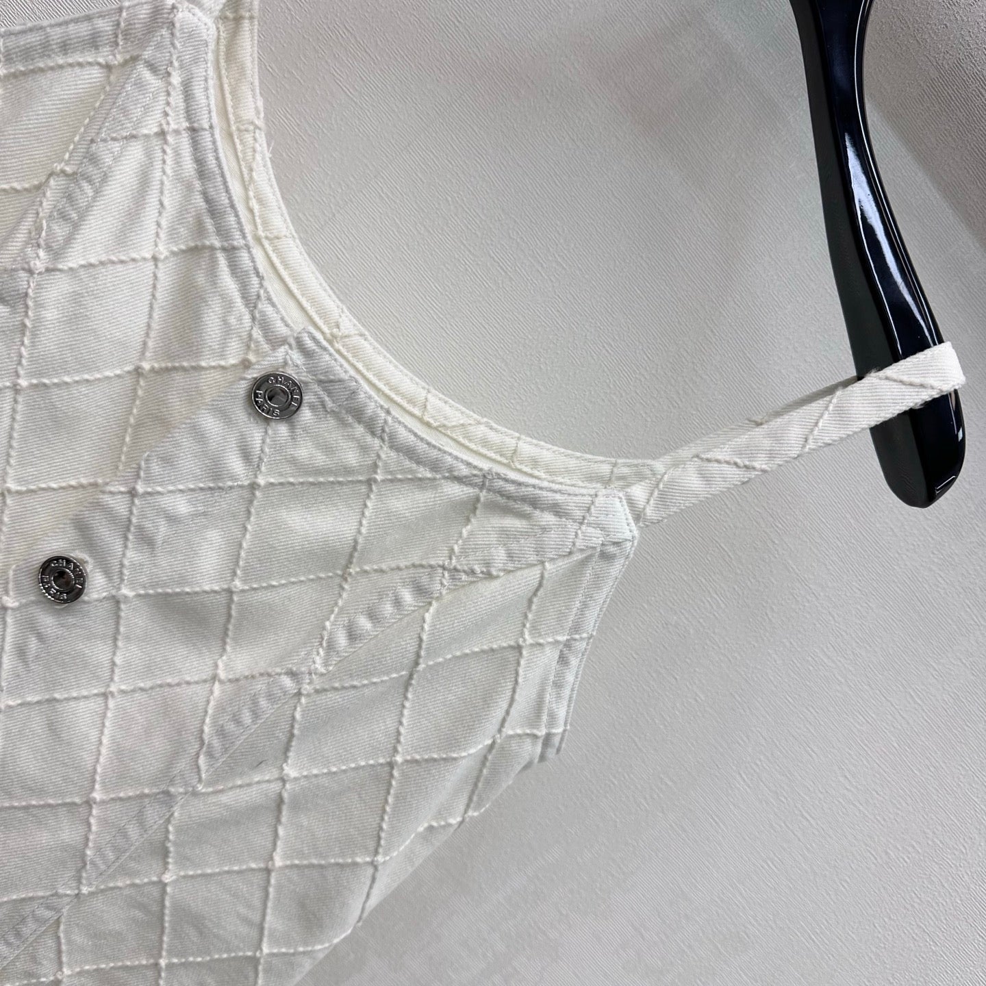 Quilted Denim Slip Dress