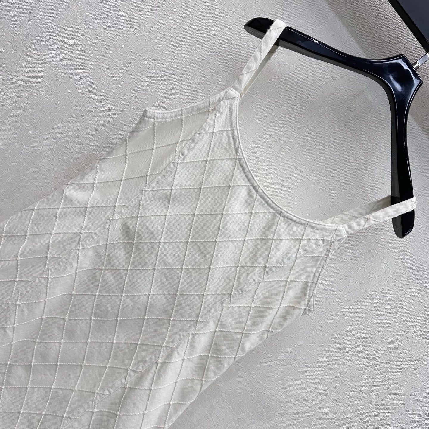 Quilted Denim Slip Dress