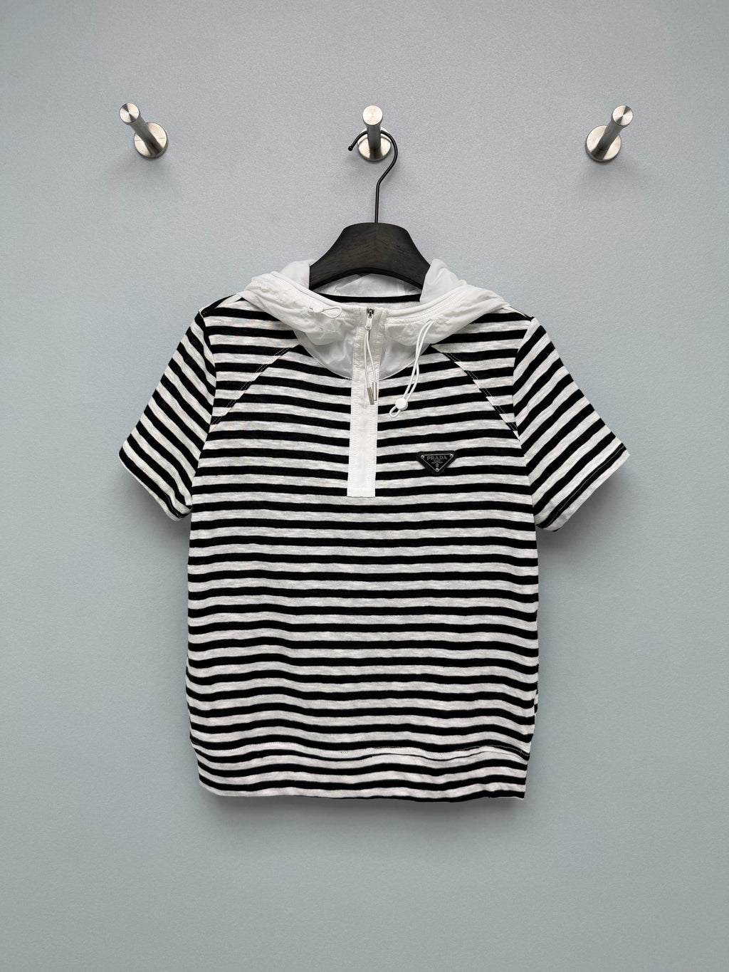 Short-Sleeve Half-Zip Hoodie