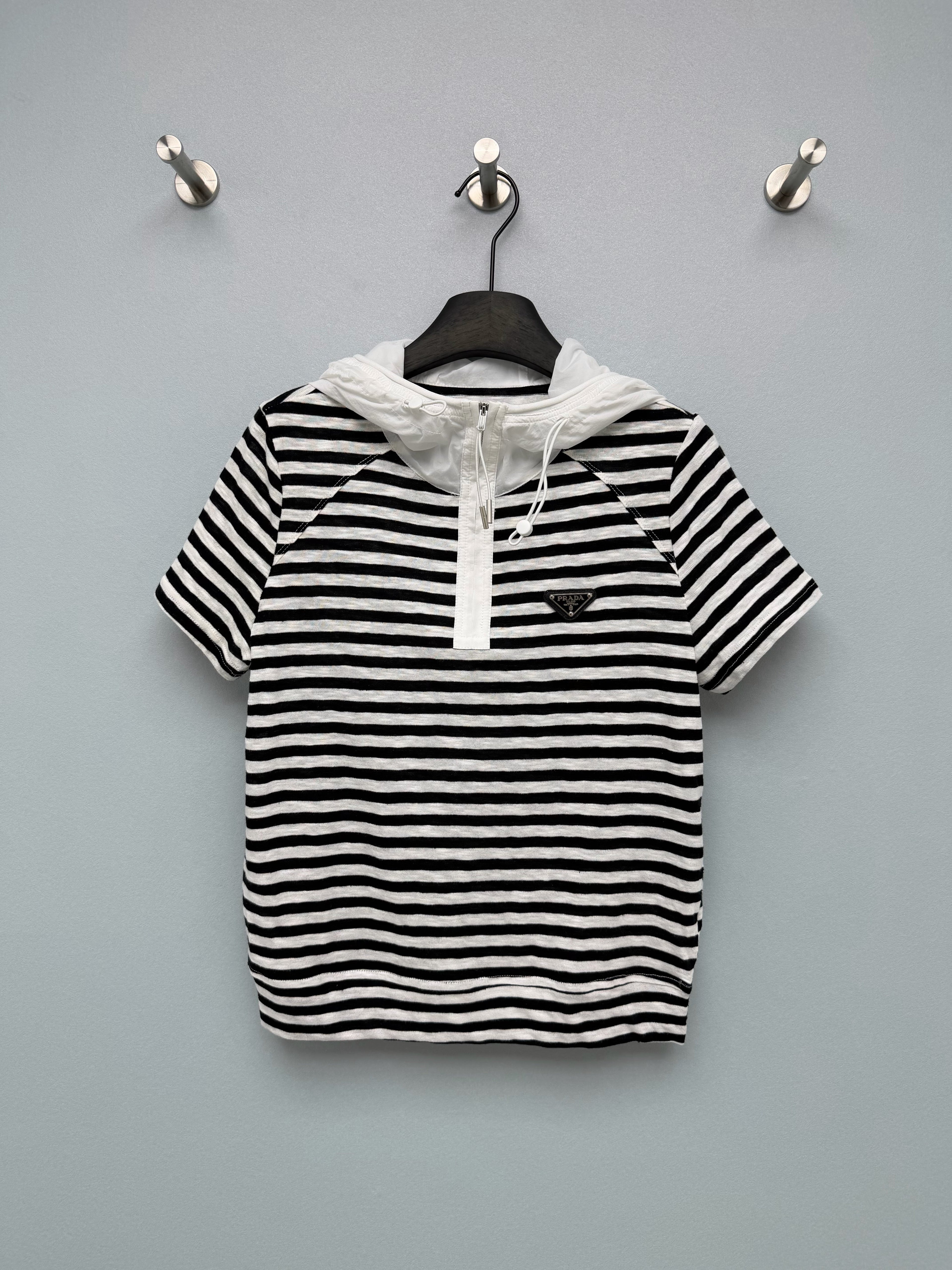 Short-Sleeve Half-Zip Hoodie