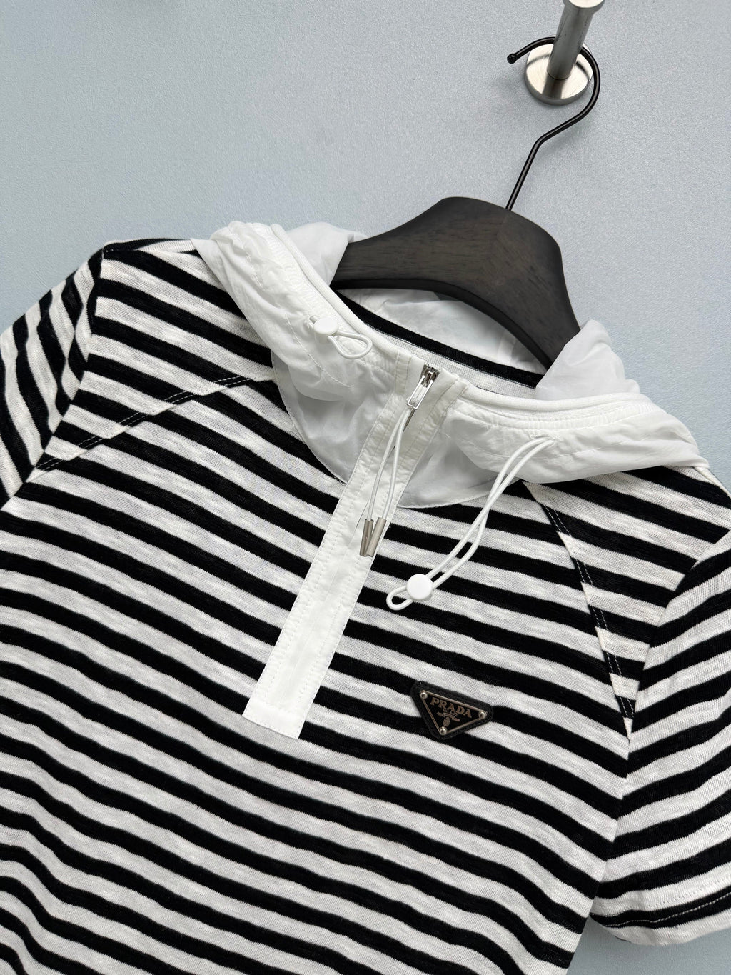Short-Sleeve Half-Zip Hoodie