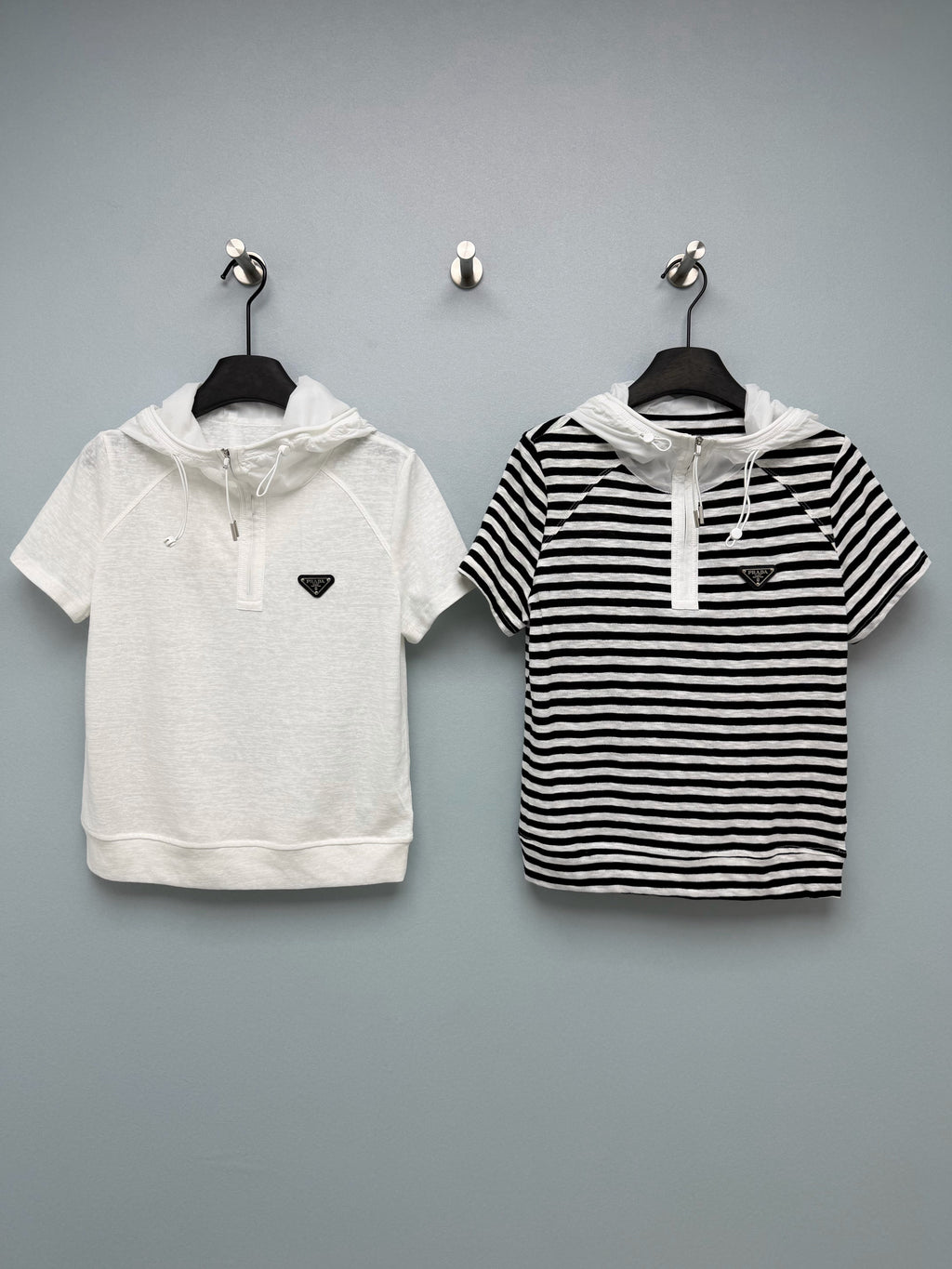 Short-Sleeve Half-Zip Hoodie