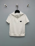 Short-Sleeve Half-Zip Hoodie