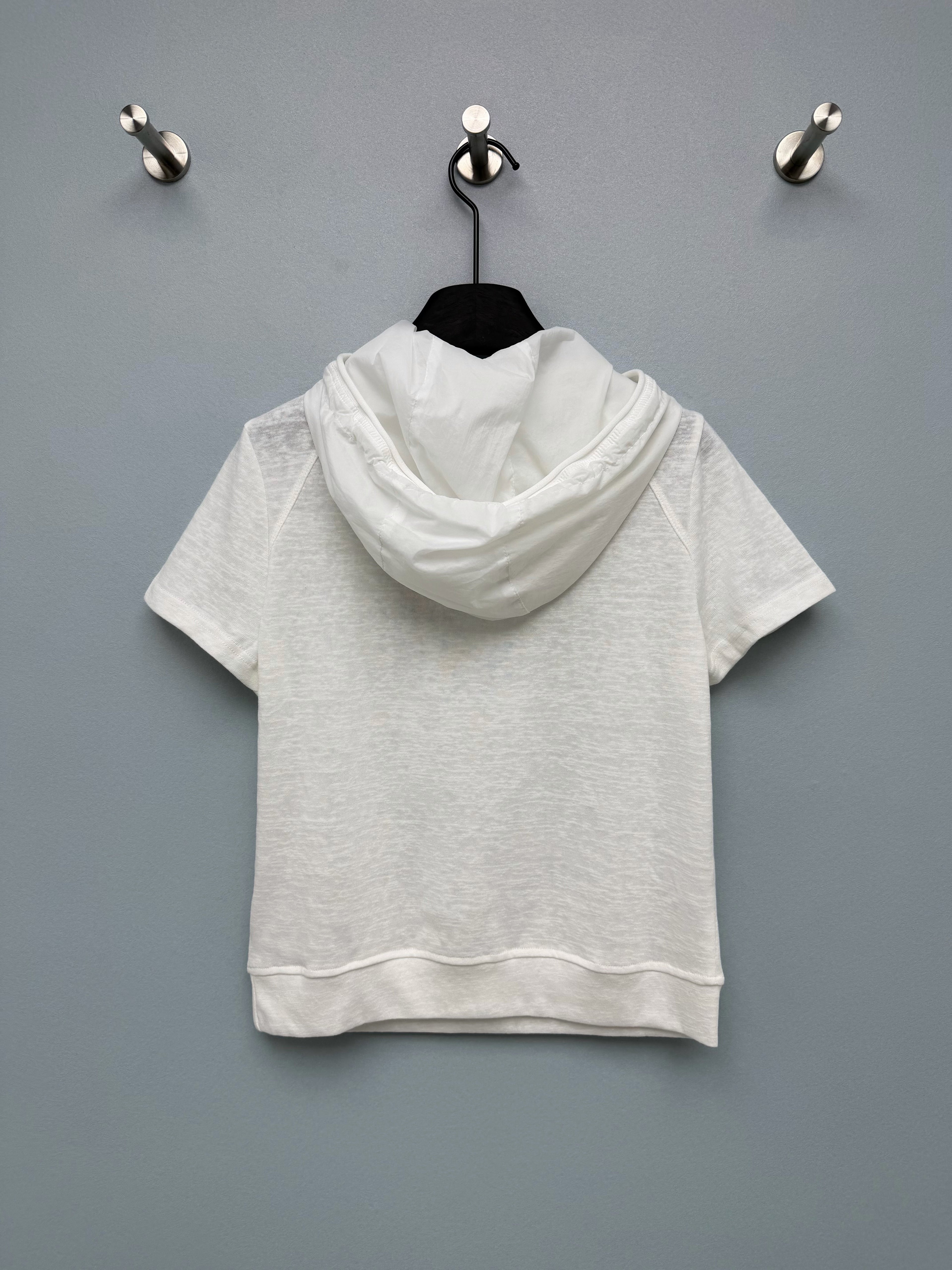Short-Sleeve Half-Zip Hoodie