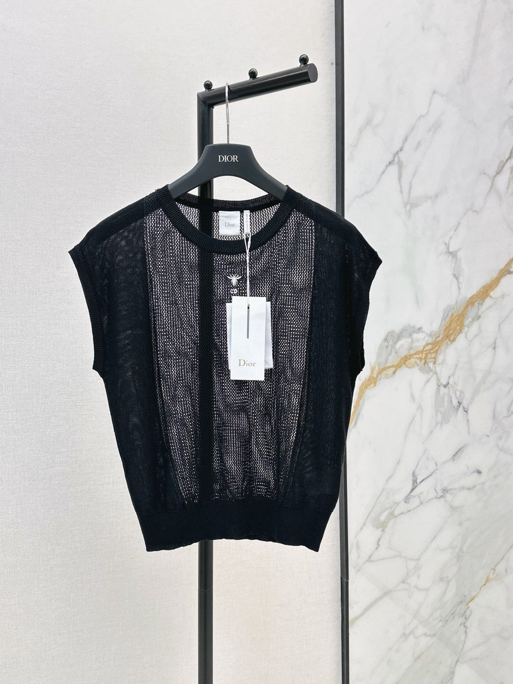 Patchwork Cutout Drop-Shoulder Knit Sweater