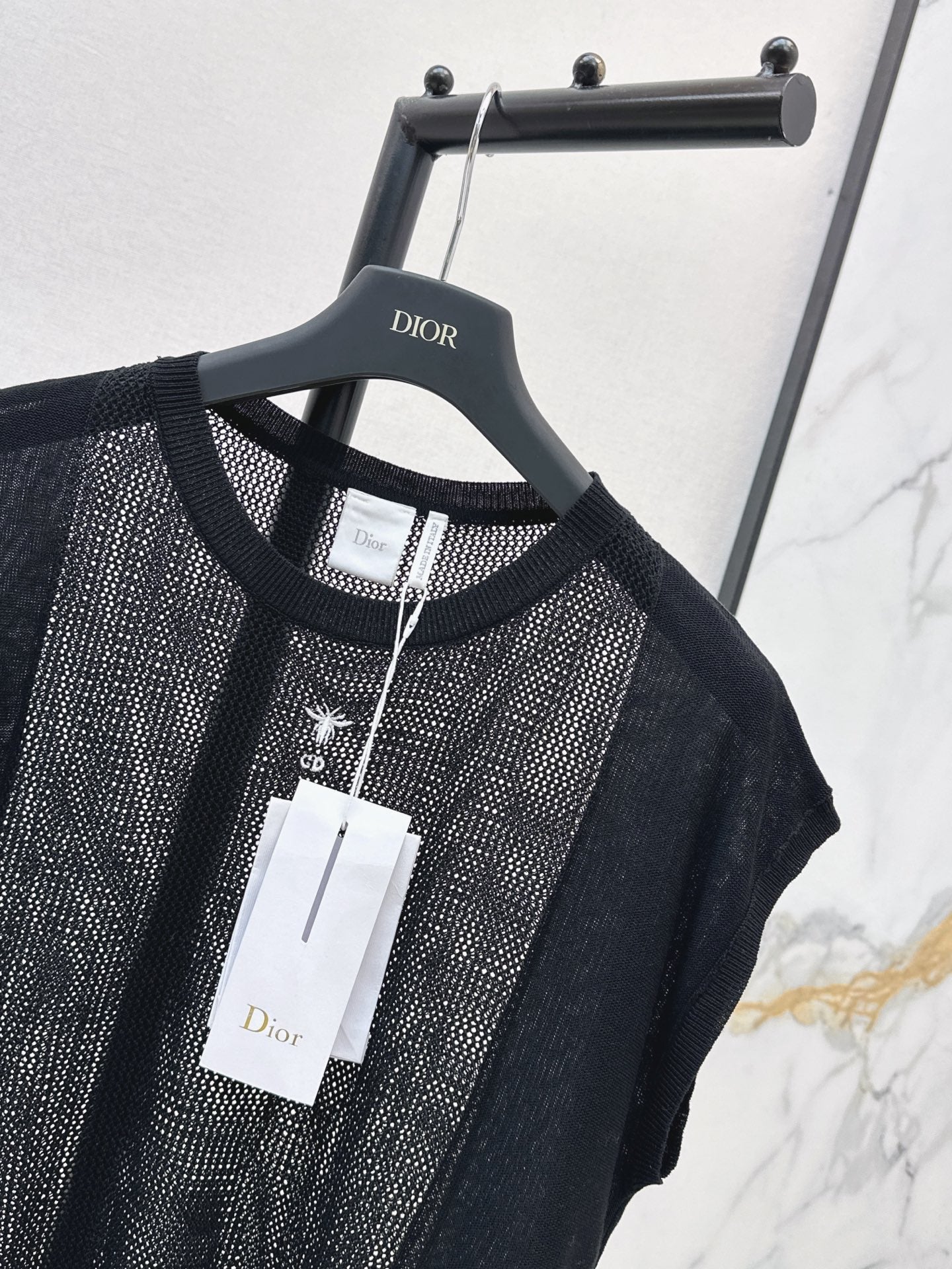 Patchwork Cutout Drop-Shoulder Knit Sweater