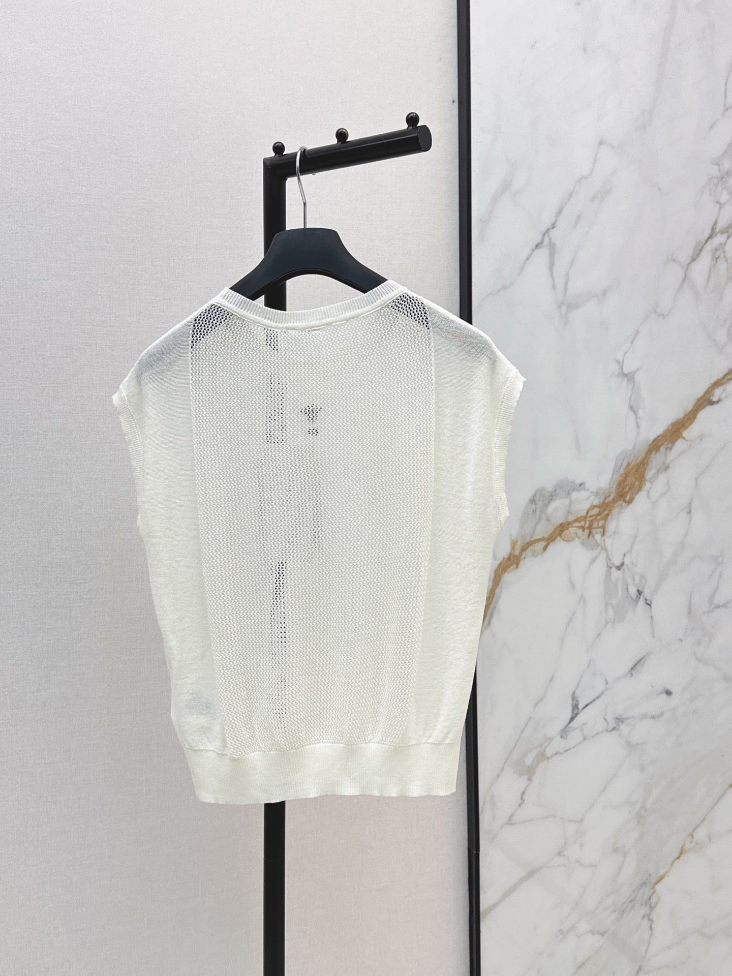 Patchwork Cutout Drop-Shoulder Knit Sweater