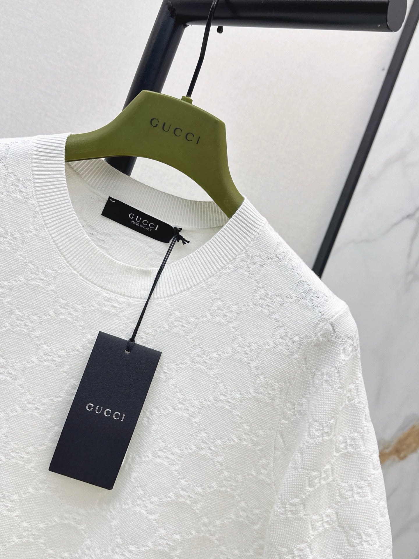 Jacquard-Knit Crewneck Sweater