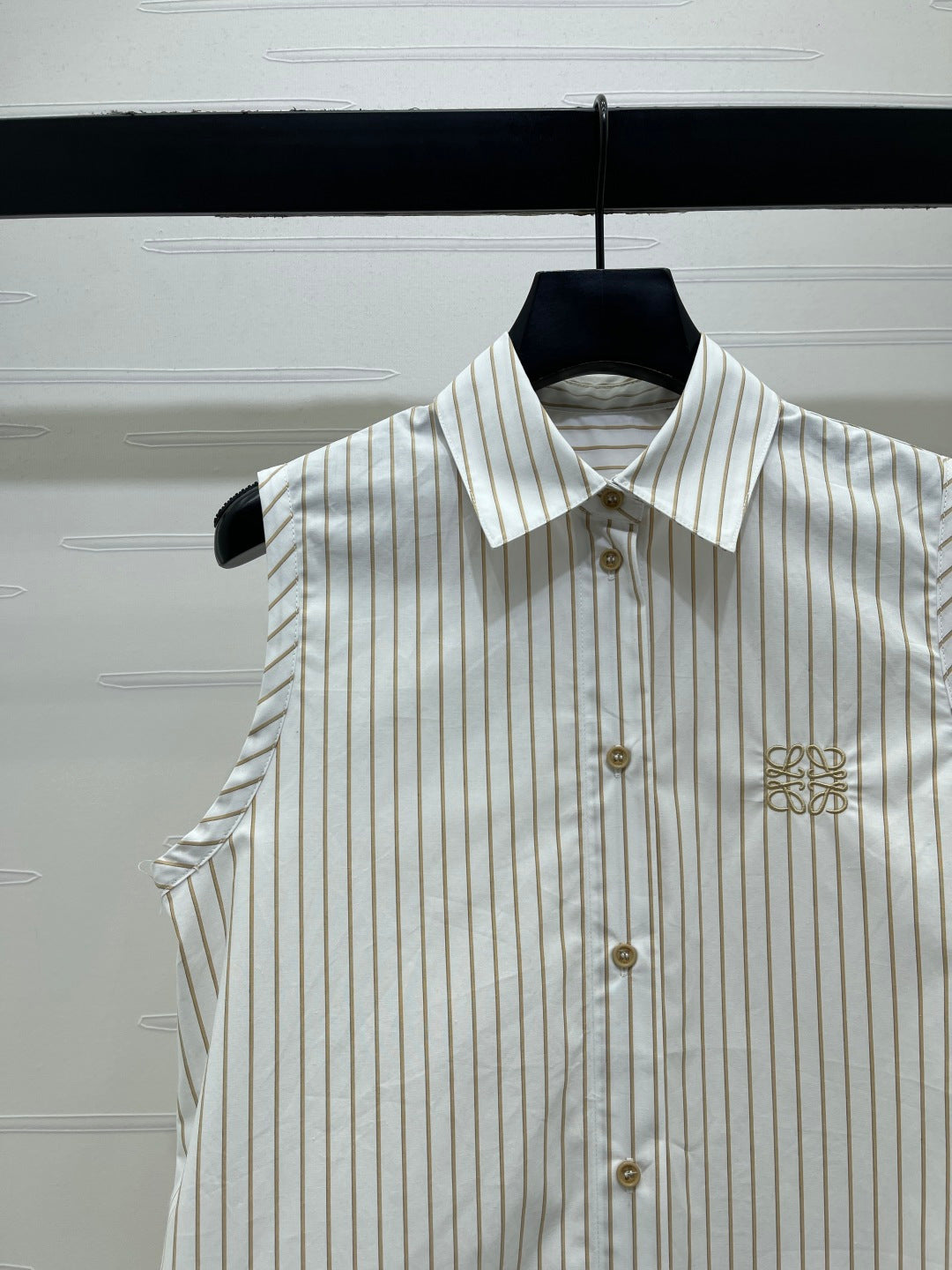 Striped Tie-front Shirt Vest