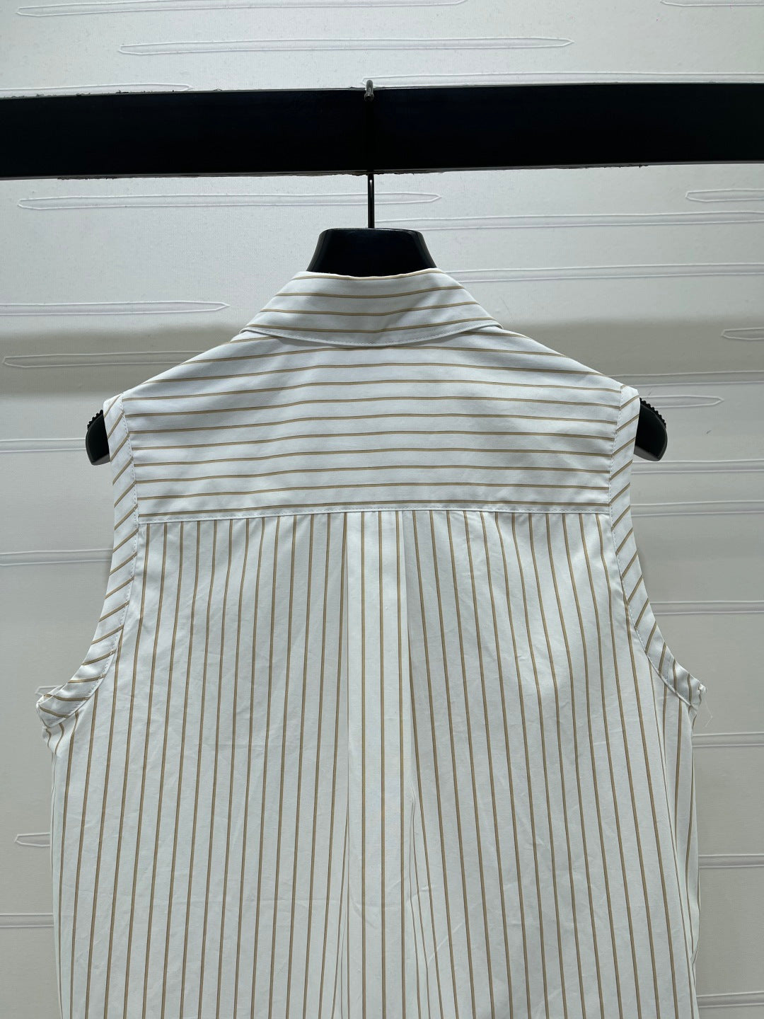 Striped Tie-front Shirt Vest