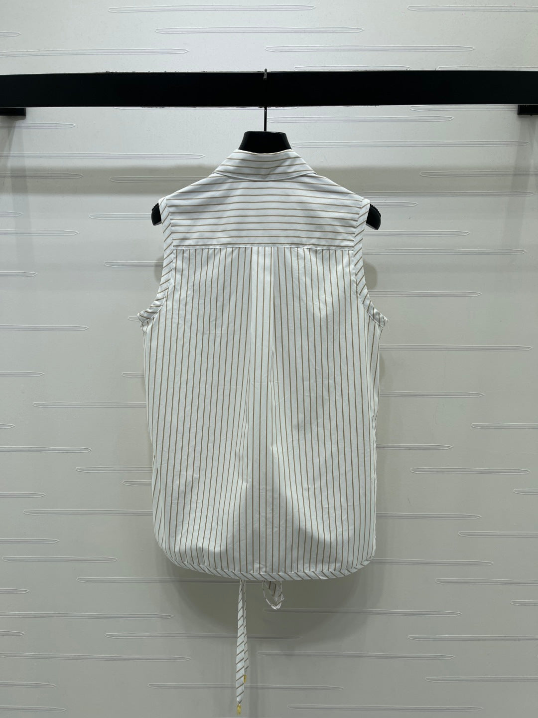 Striped Tie-front Shirt Vest