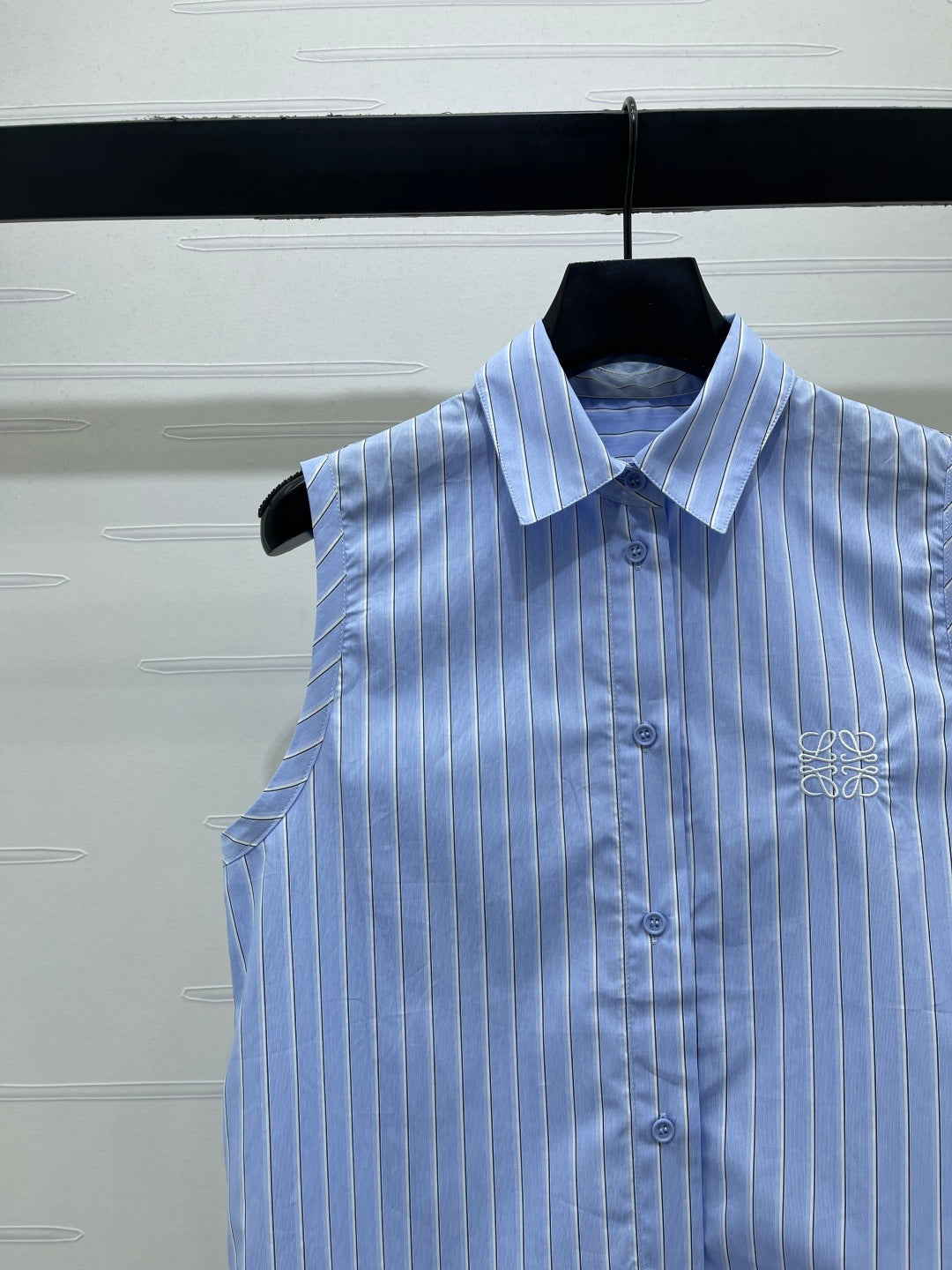 Striped Tie-front Shirt Vest
