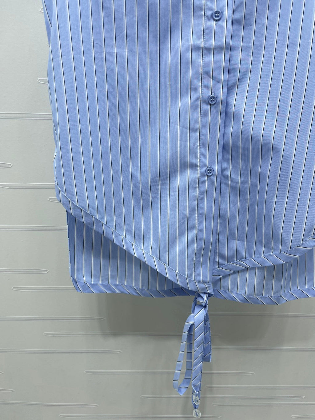 Striped Tie-front Shirt Vest