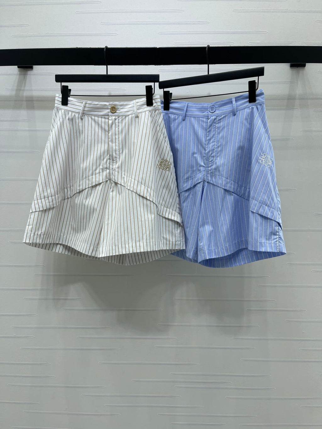 Striped cargo shorts