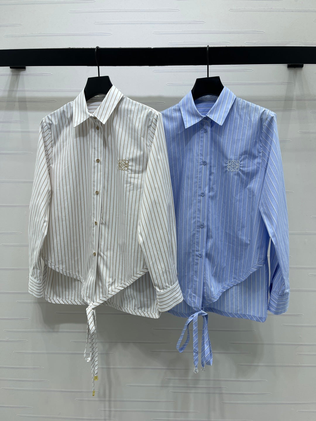 Striped Tie-Up Shirt