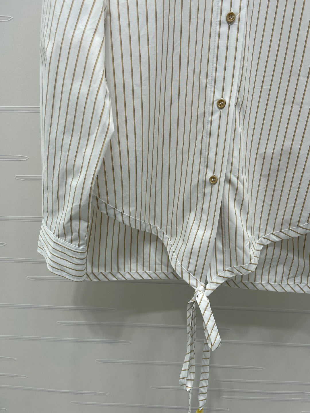 Striped Tie-Up Shirt