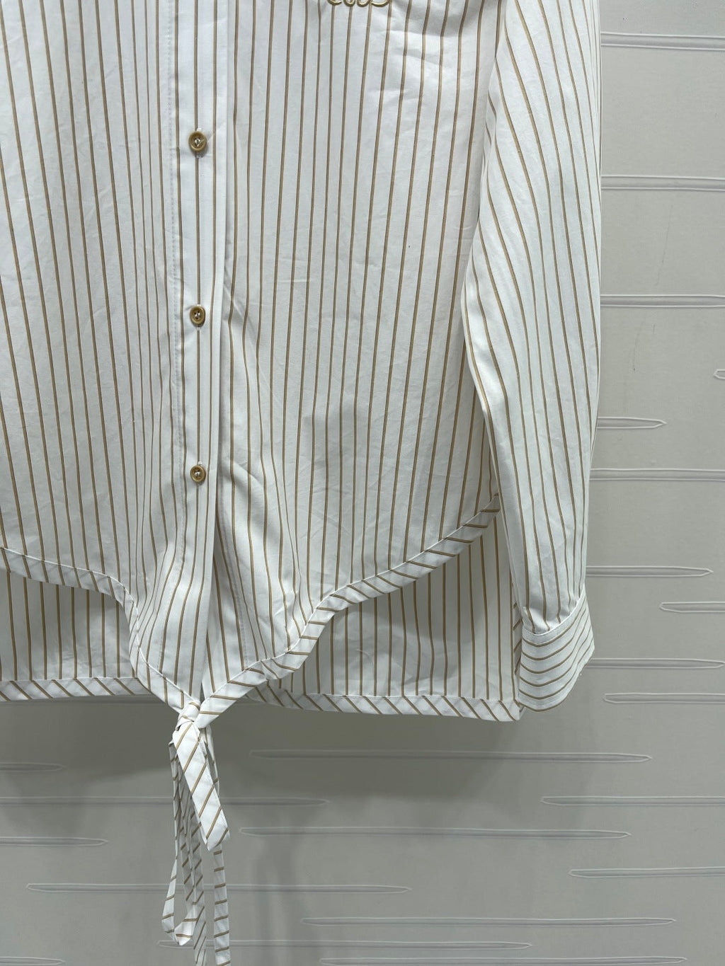 Striped Tie-Up Shirt
