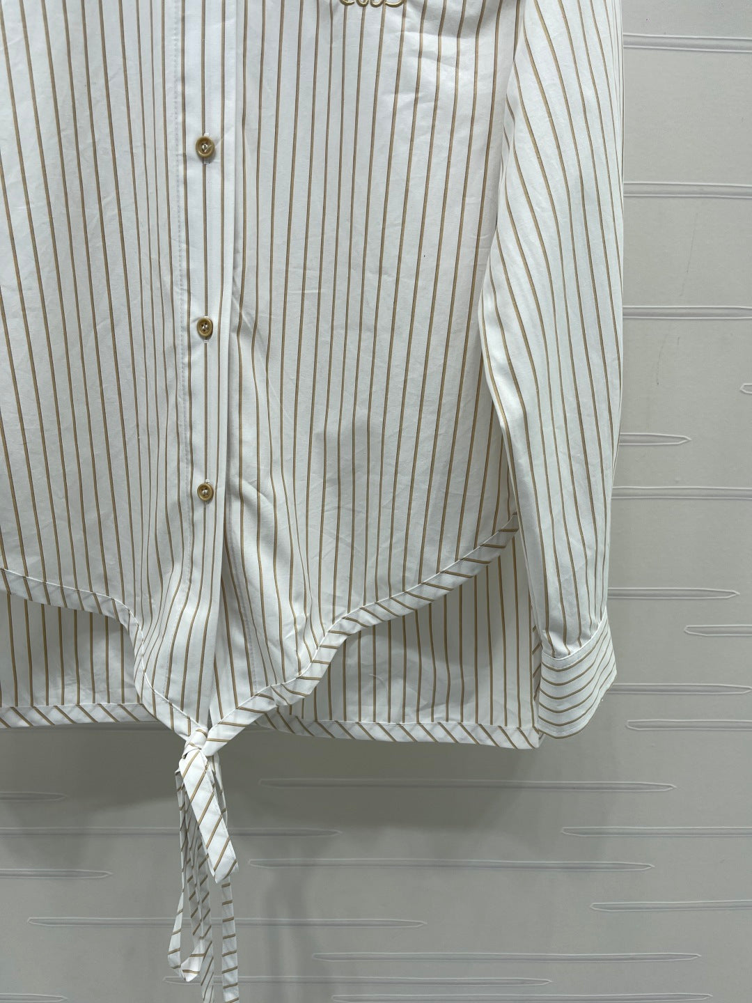 Striped Tie-Up Shirt
