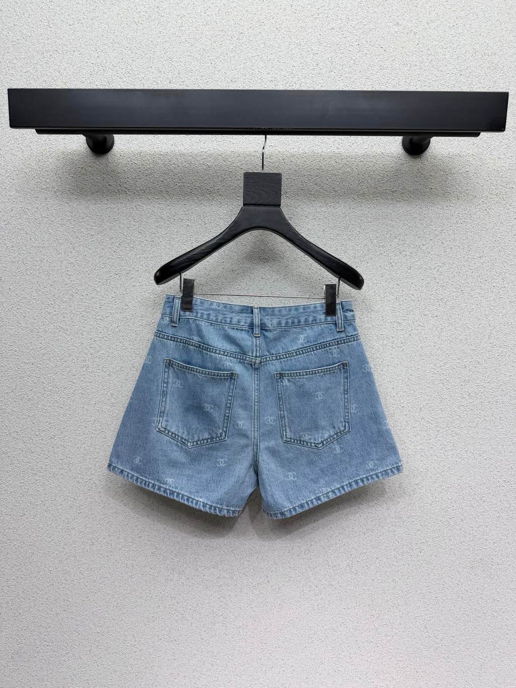 Light blue denim shorts