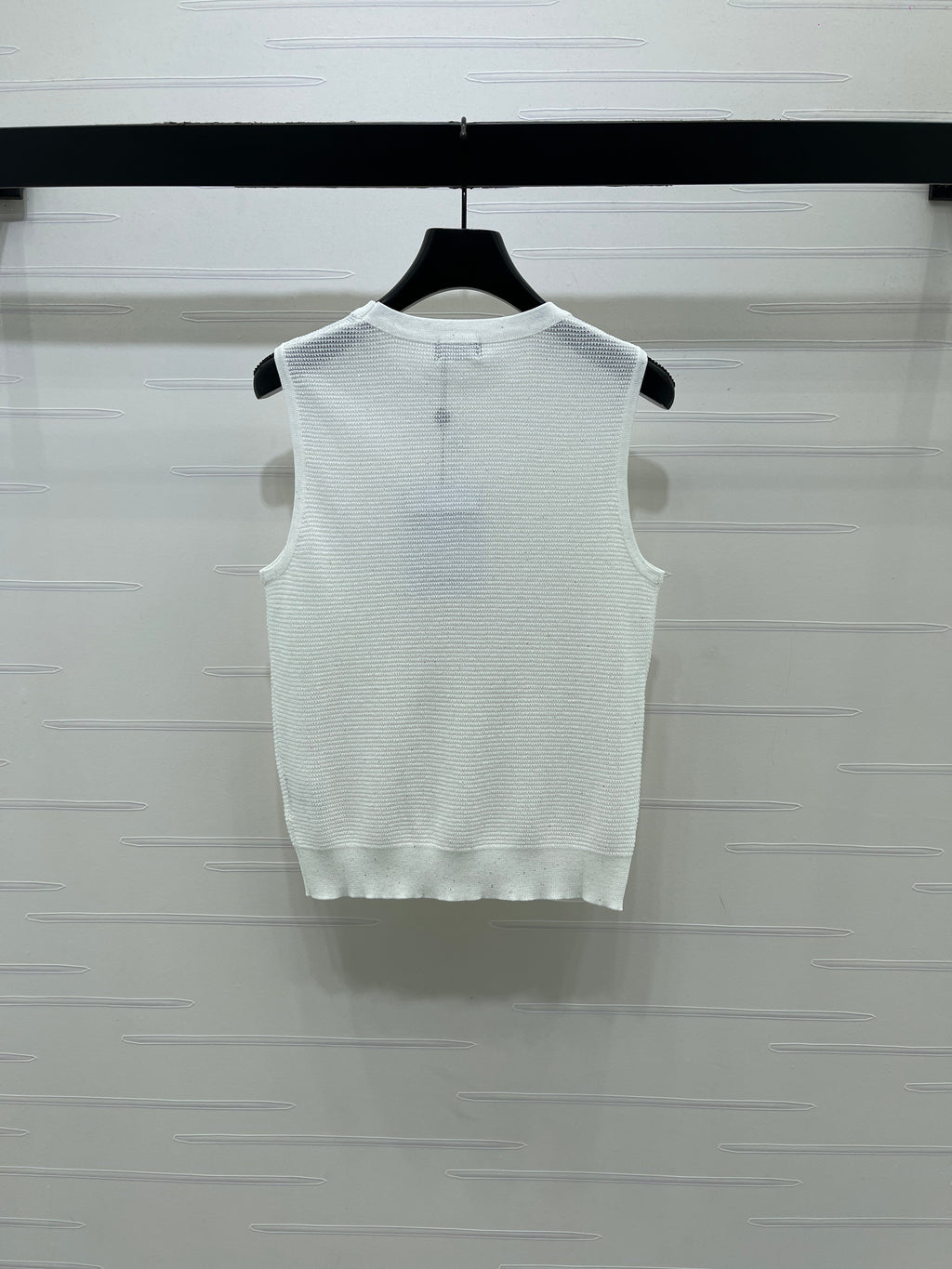 Sequined Crew Neck Knit vest