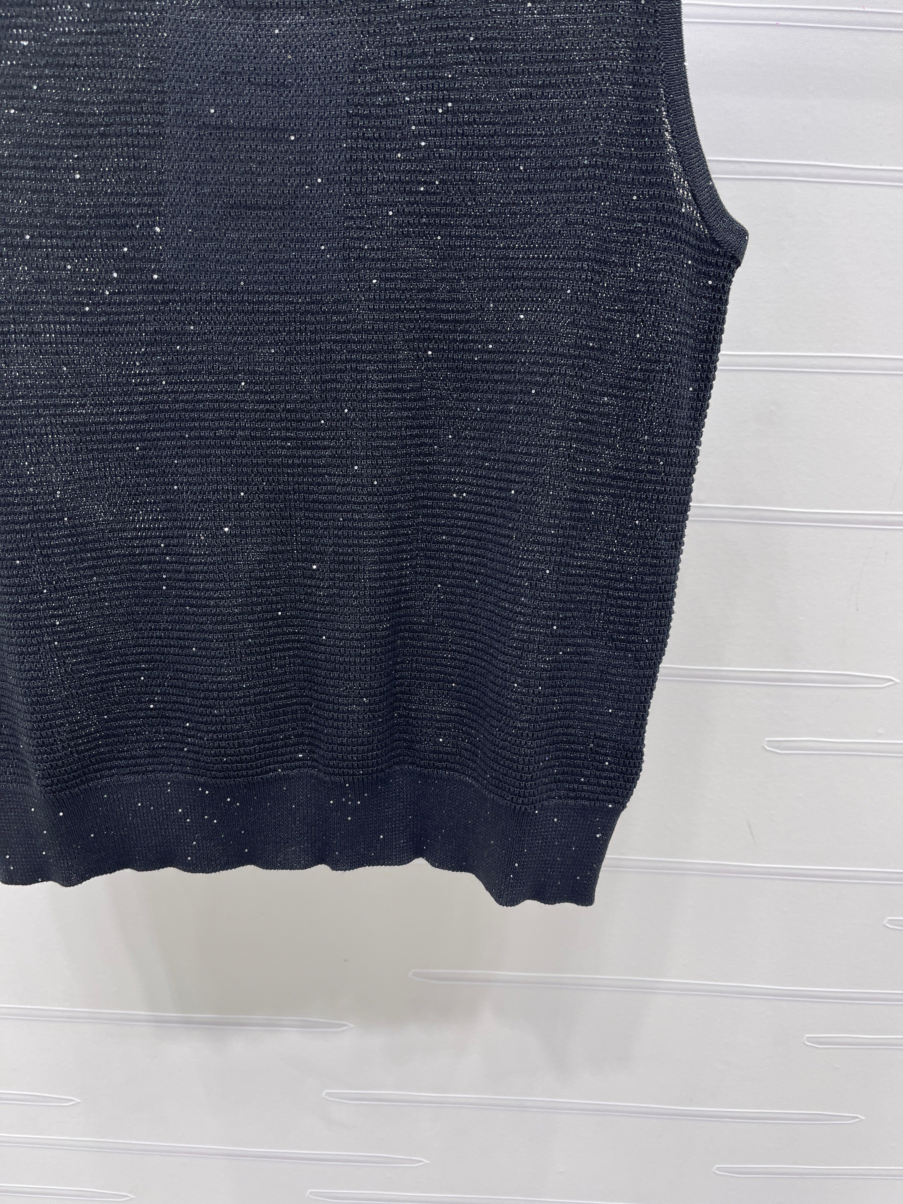 Sequined Crew Neck Knit vest