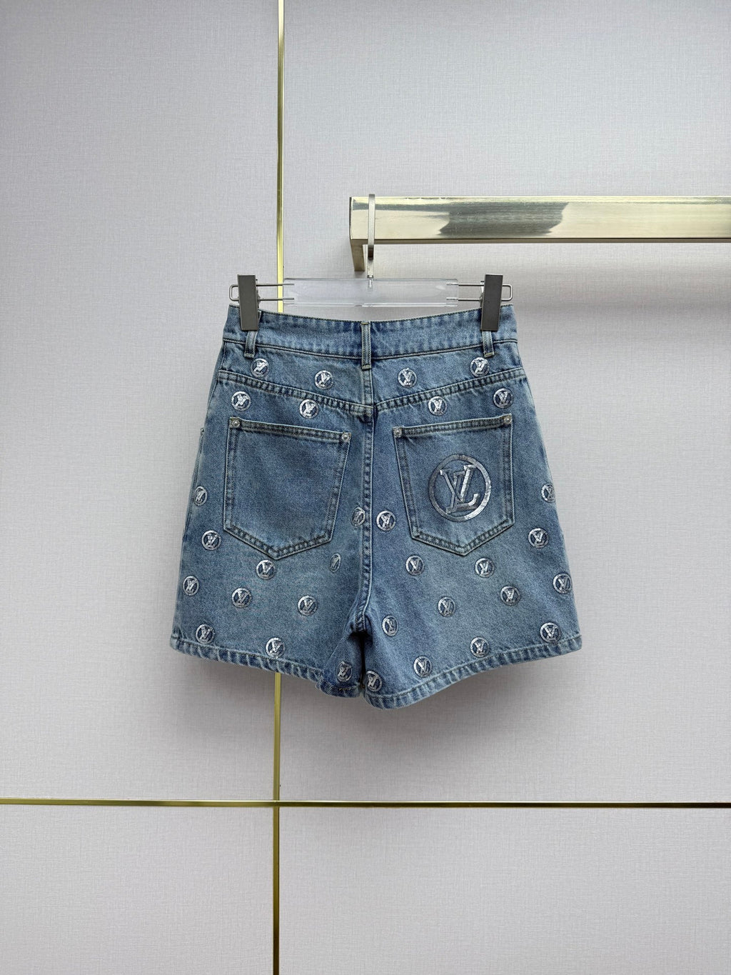 Heavy-duty letter sequin shorts