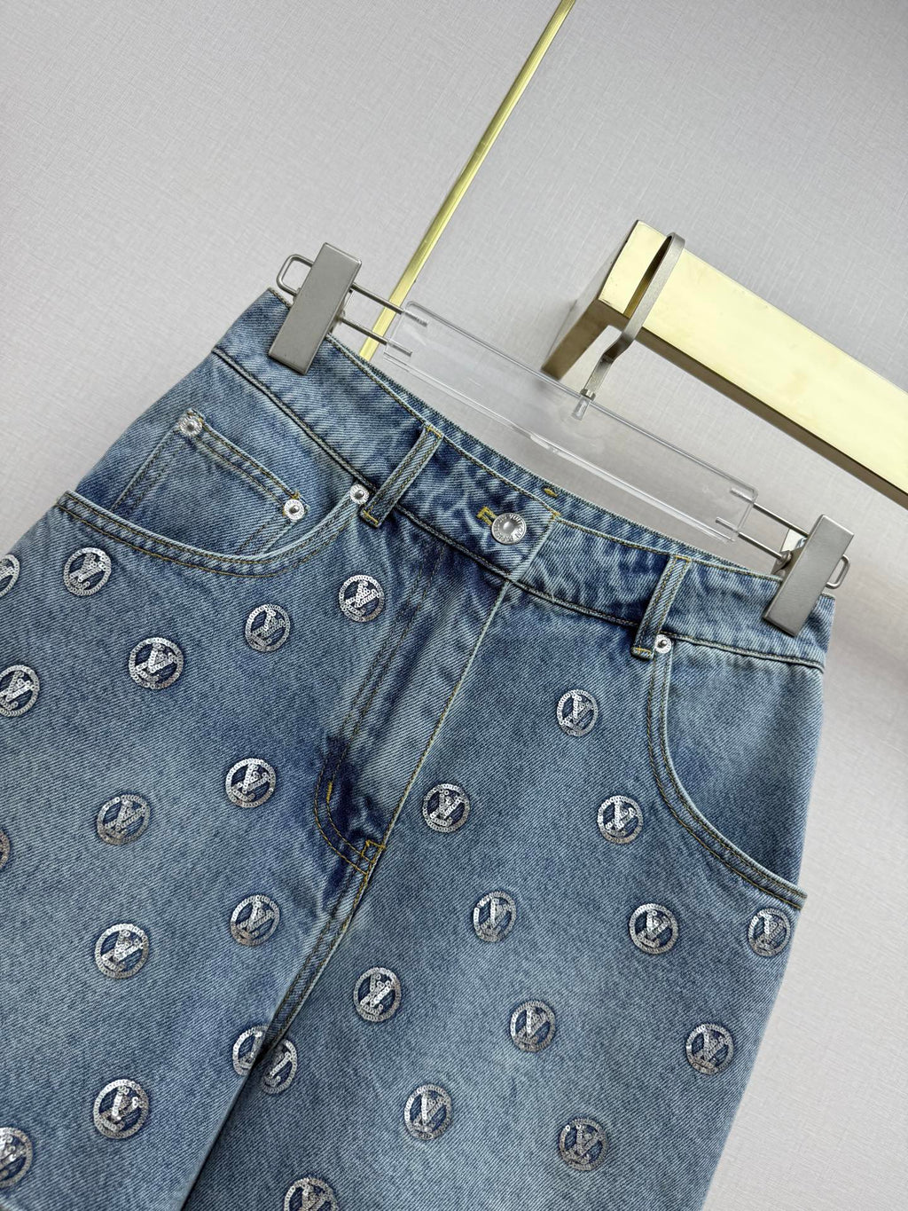 Heavy-duty letter sequin shorts