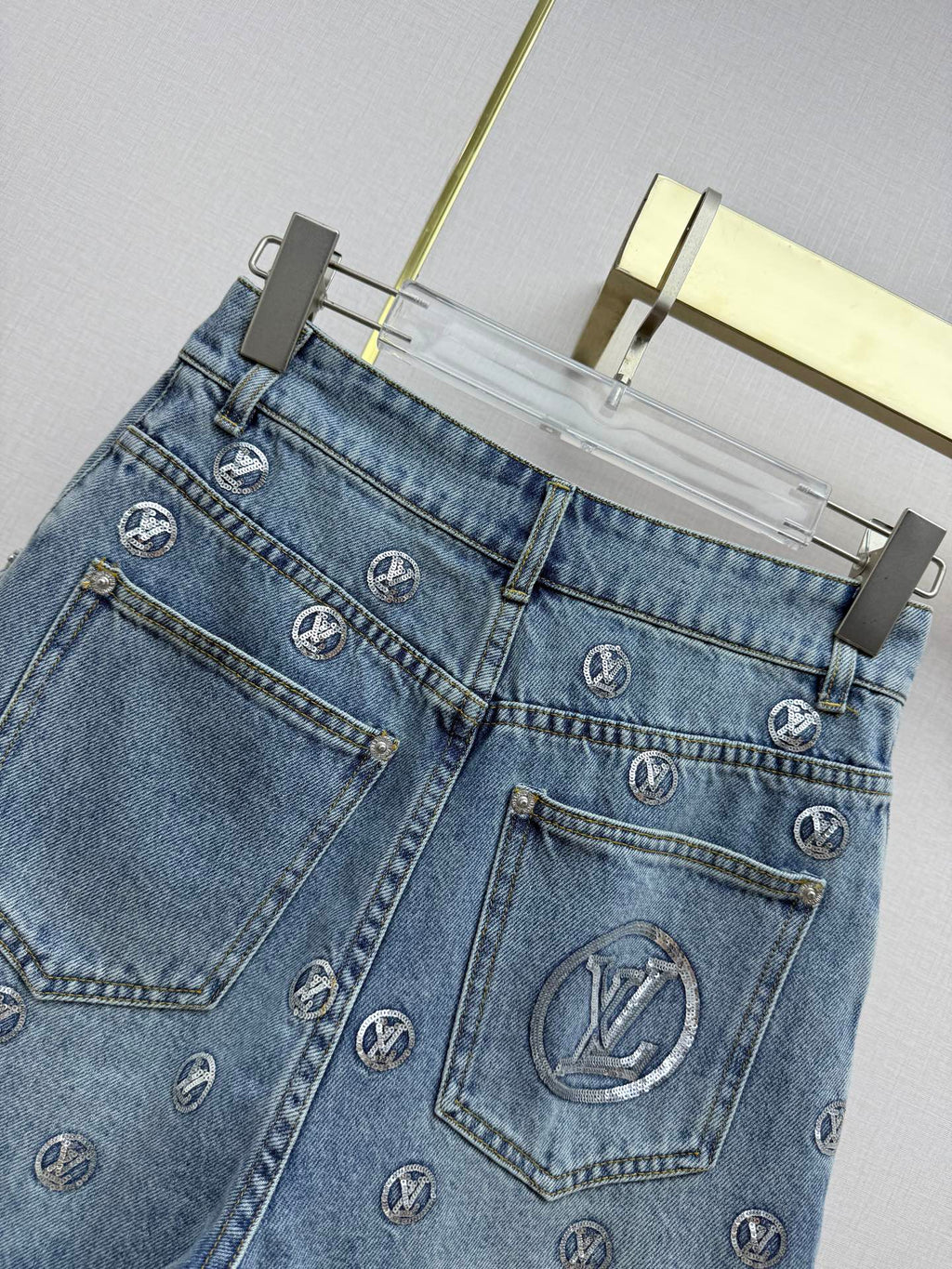 Heavy-duty letter sequin shorts