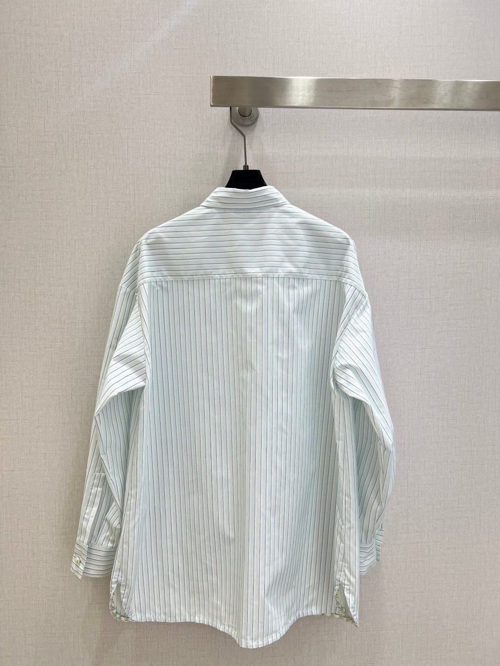Blue and white striped shirt