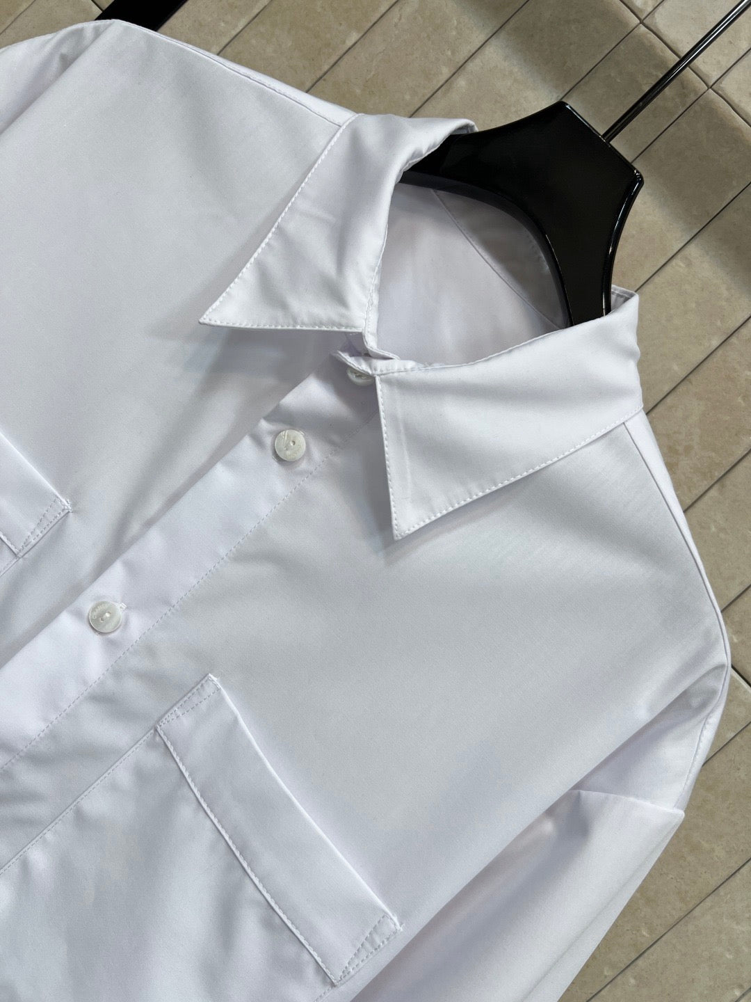 White cropped shirt