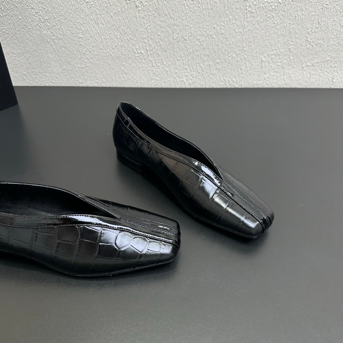 Flat, Square-Toe V-Cut Flats