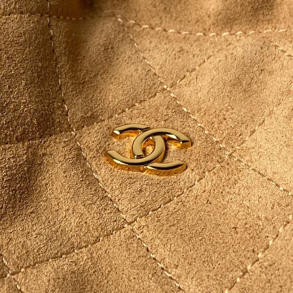 Suede Drawstring Pouch Bag