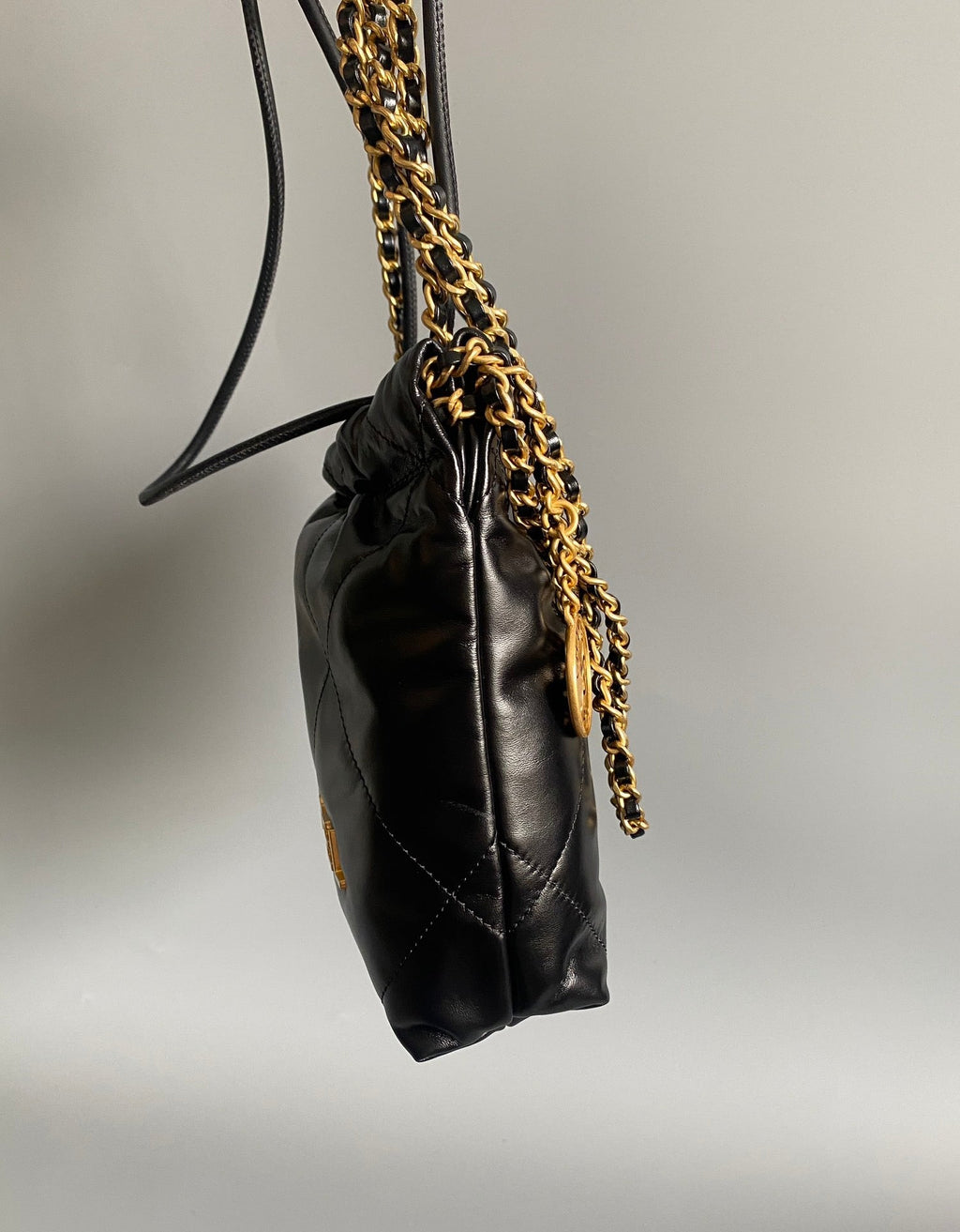 Mini Black &amp; Gold Chain Bag
