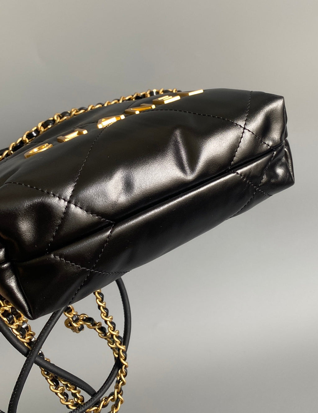 Mini Black &amp; Gold Chain Bag