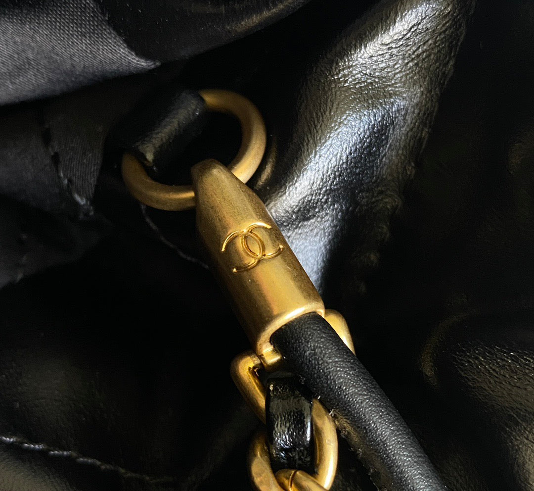 Mini Black &amp; Gold Chain Bag