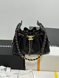 "Mandarin Duck" Chain Bag — Black Mini