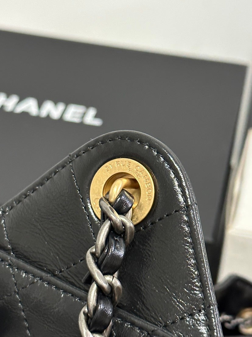 "Mandarin Duck" Chain Bag — Black Mini