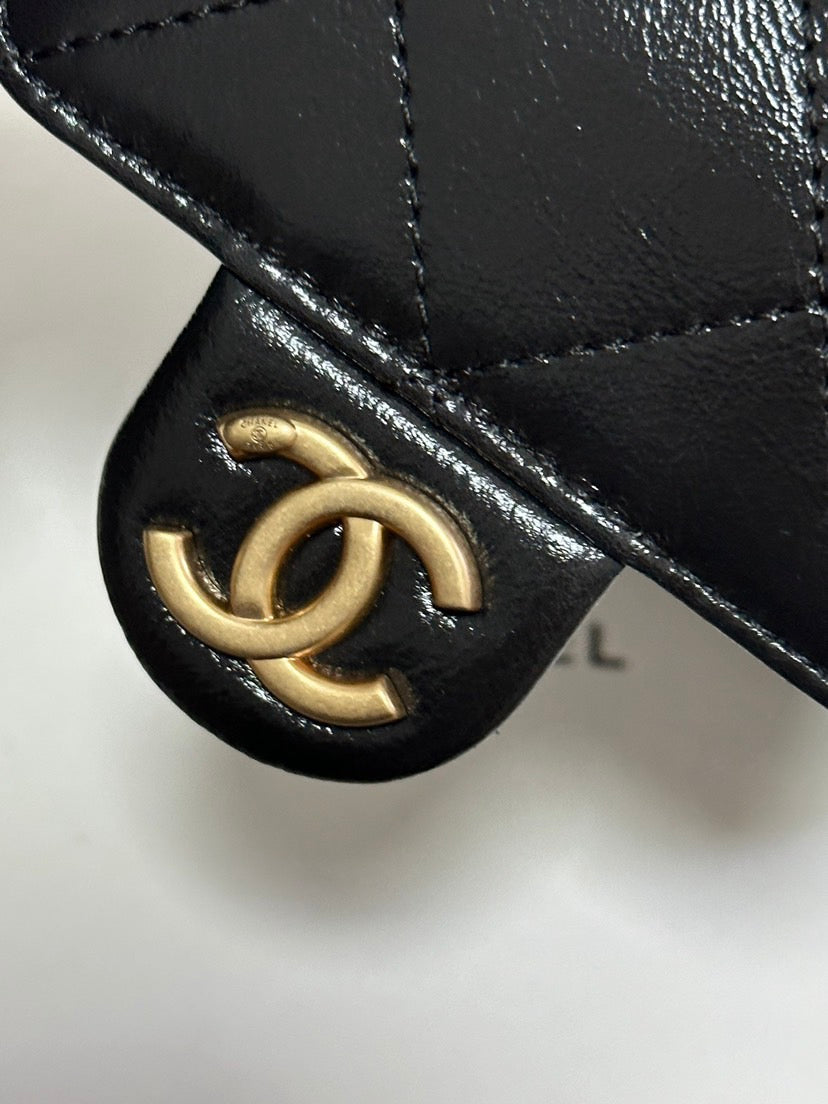 "Mandarin Duck" Chain Bag — Black Mini