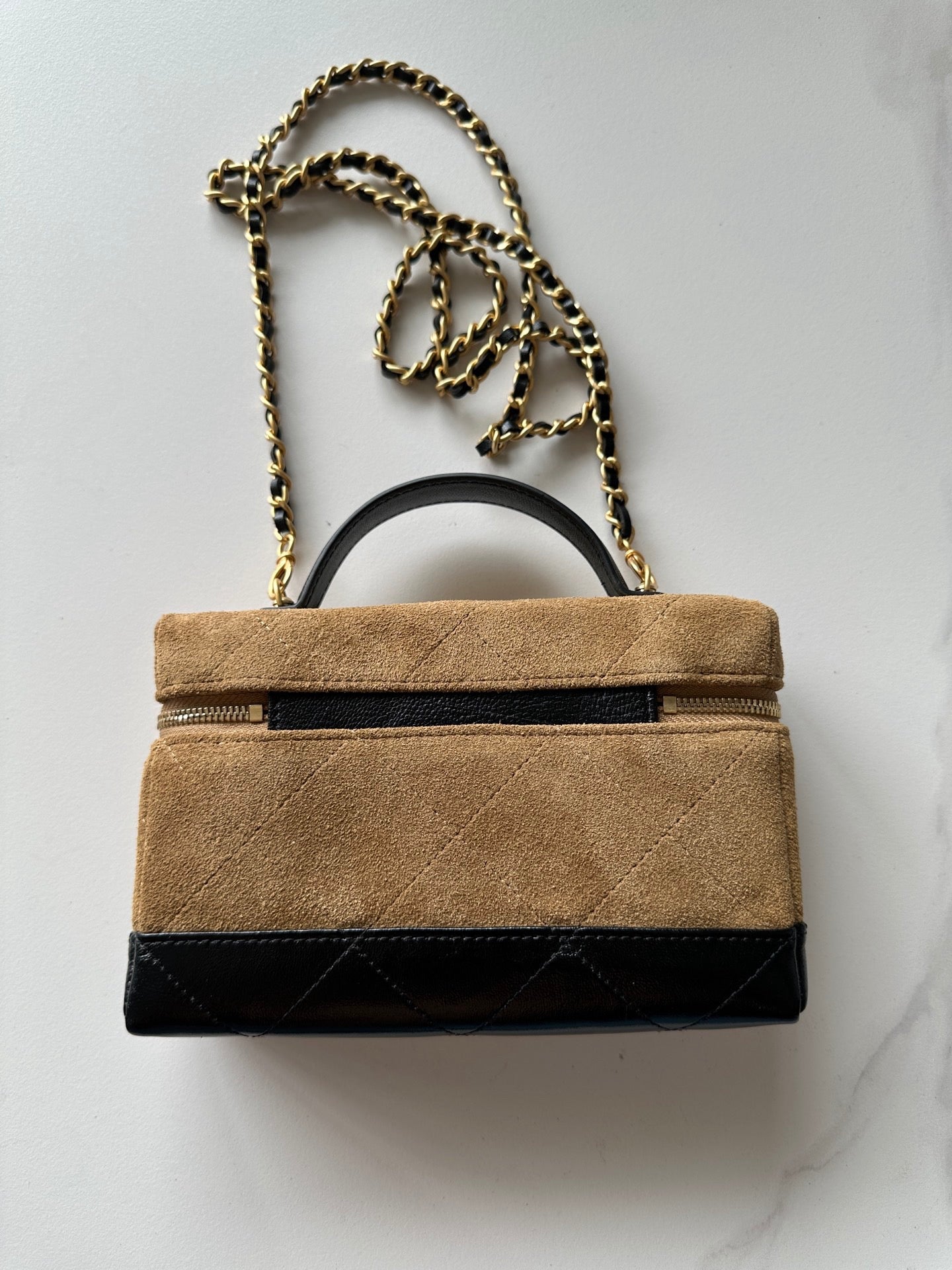 Suede Box Bag