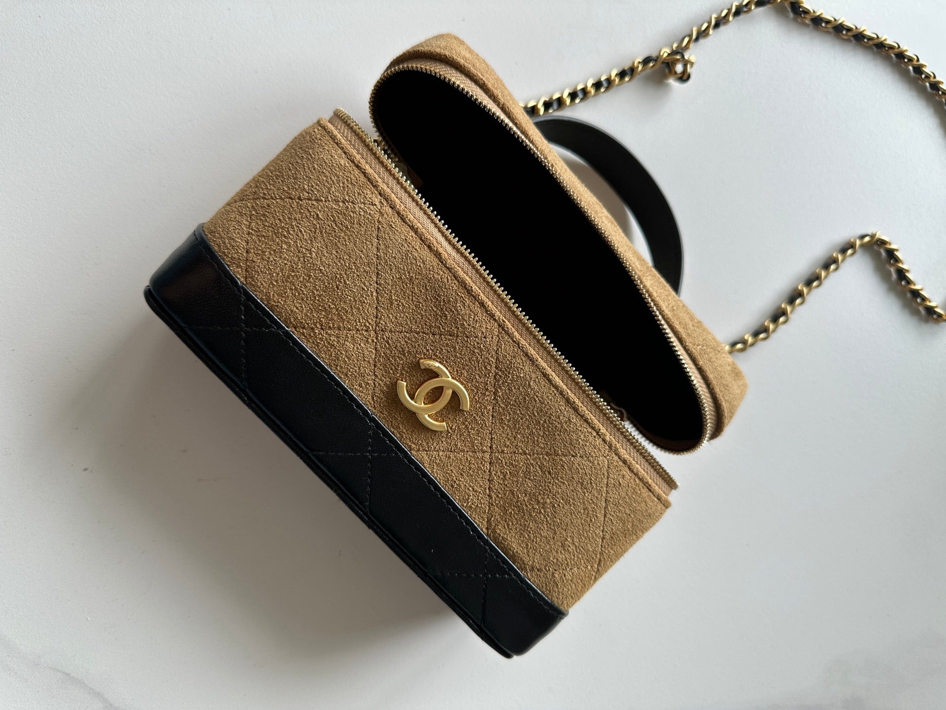Suede Box Bag