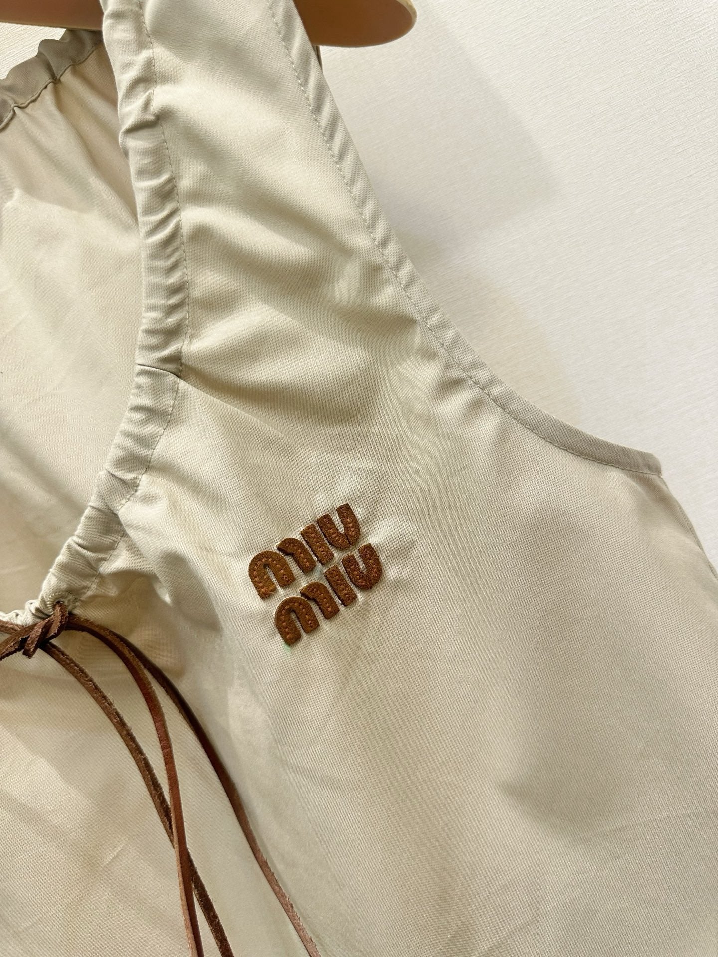 Hollow-out cotton-linen camisole