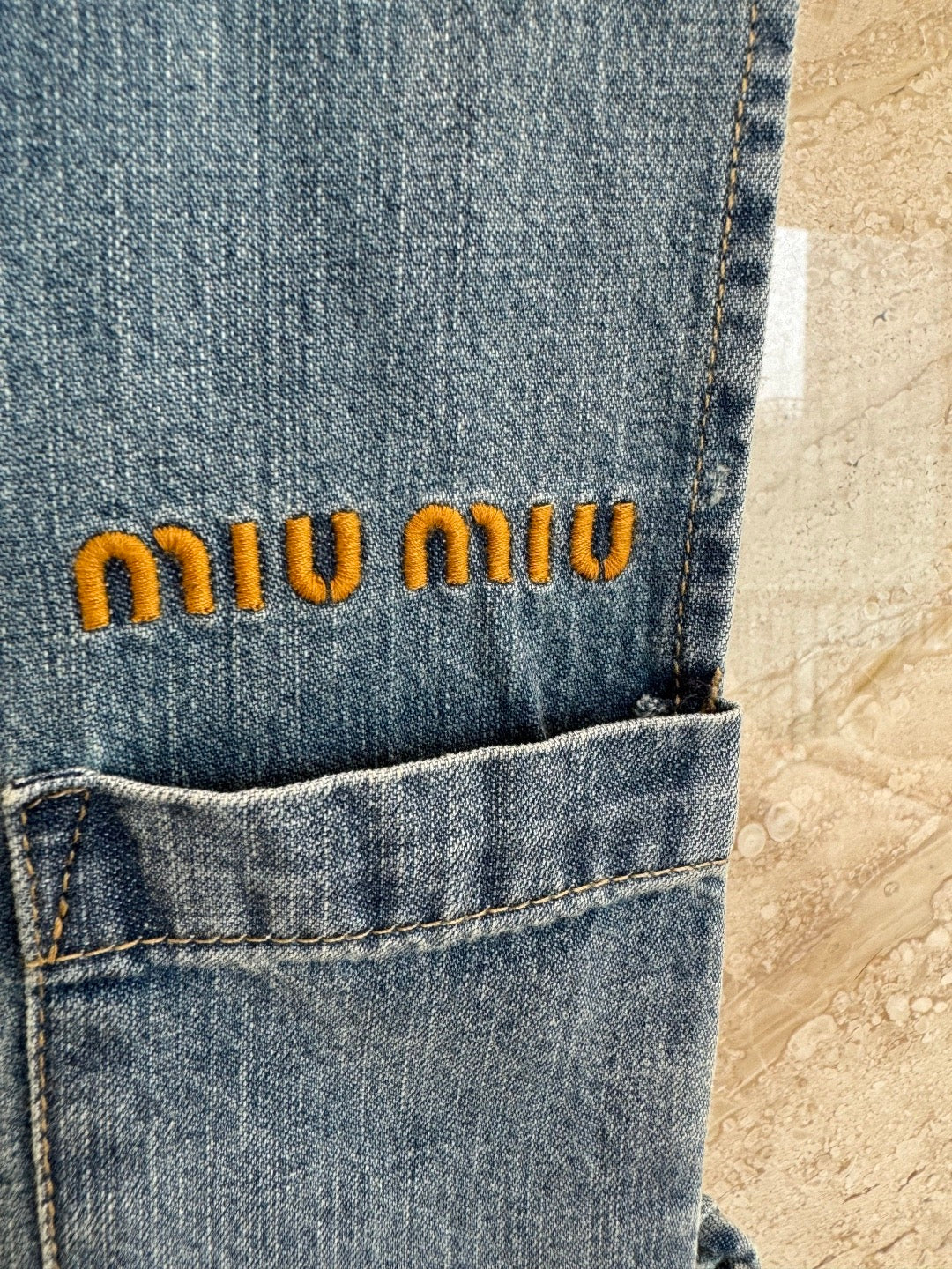 Denim drawstring vest