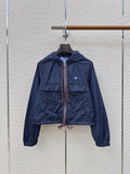 Hooded zip-up sun protection jacket