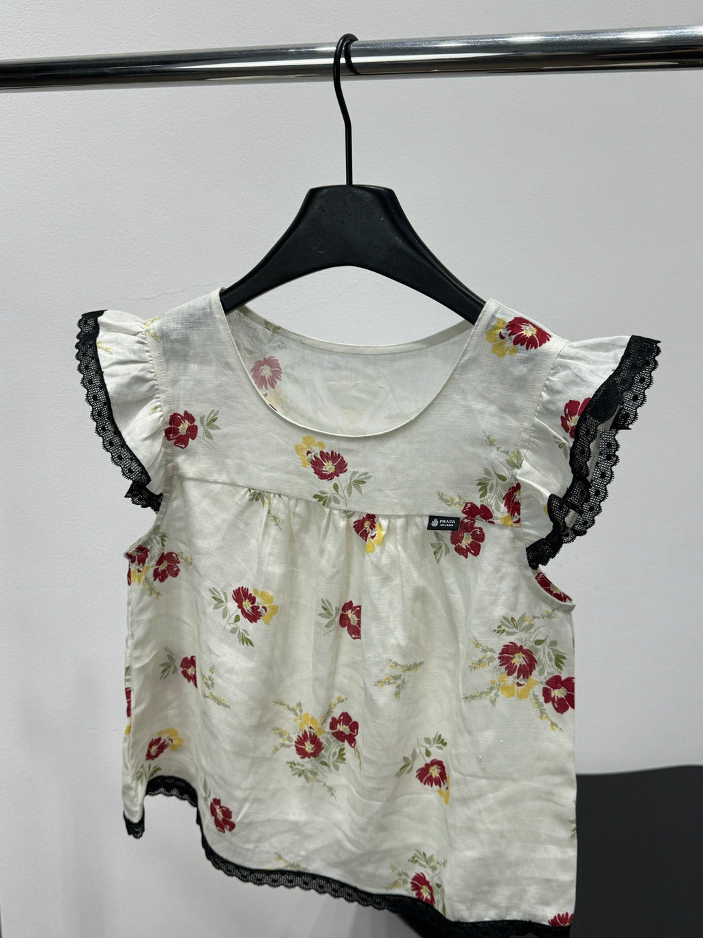 Floral Print Linen Top