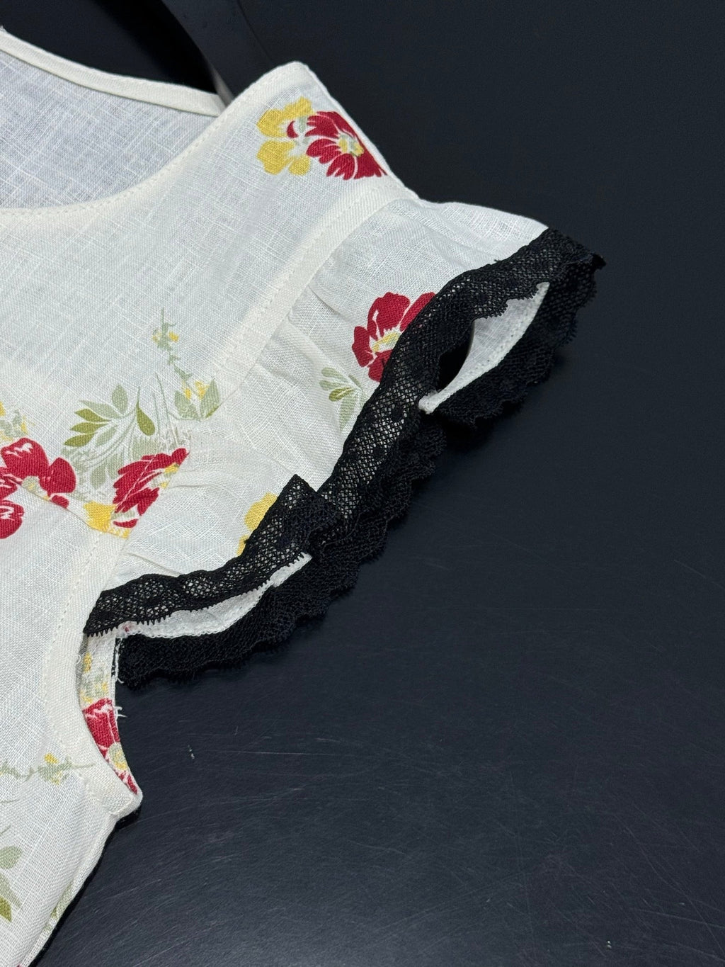 Floral Print Linen Top