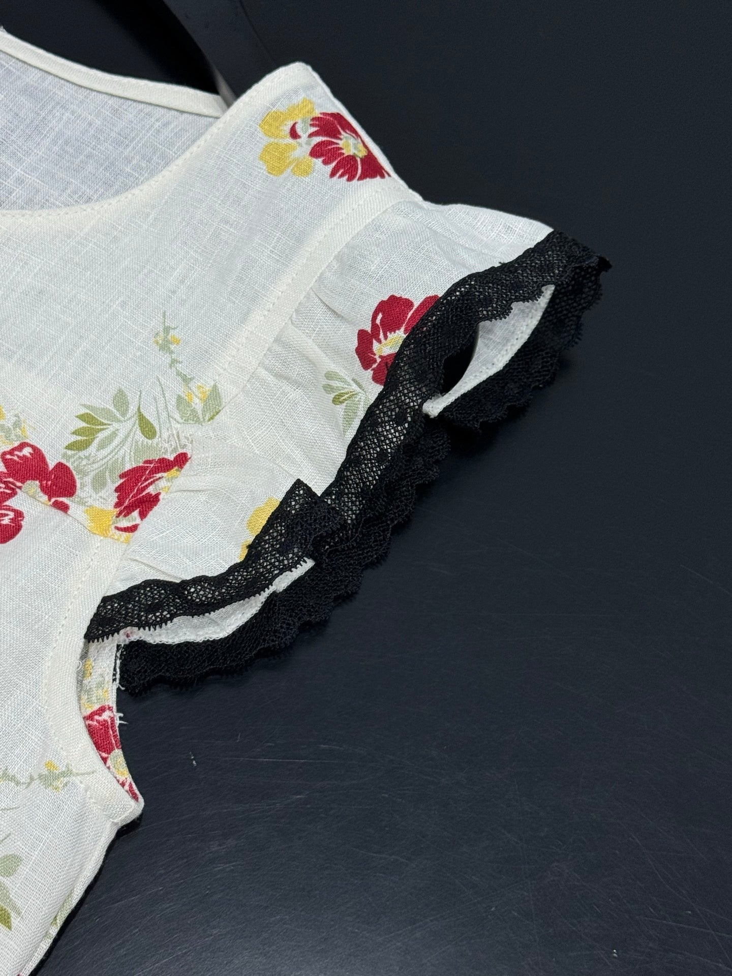 Floral Print Linen Top